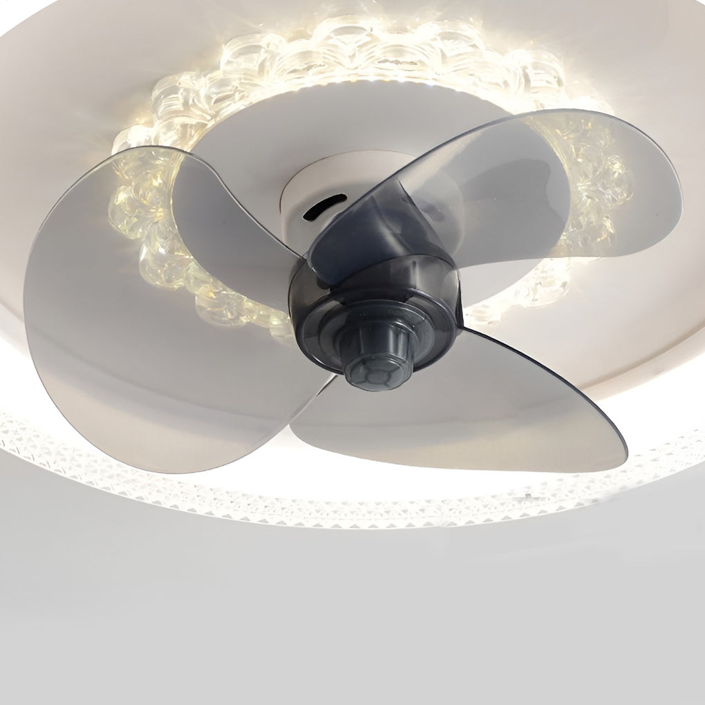 WINTHORPE CIRCULAR LED CEILING FAN WITH VARIABLE BRIGHTNESS AND 360° ROTATION