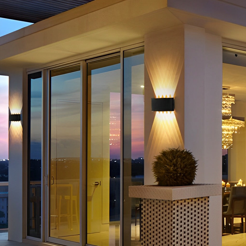 WINDSOR BLACK LED WALL WASHER WITH DUAL LIGHTING