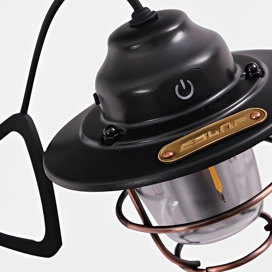 RAVENSCROFT CIRCULAR LED OUTDOOR LANTERN WITH USB RECHARGE