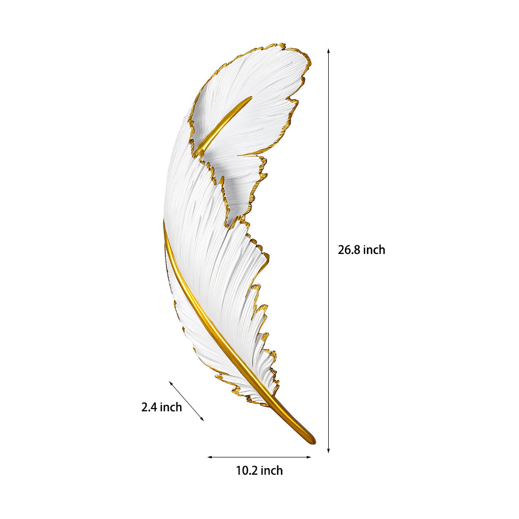 WHITBY RESIN FEATHER WALL LANTERN WITH DIMMABLE LED STRIP