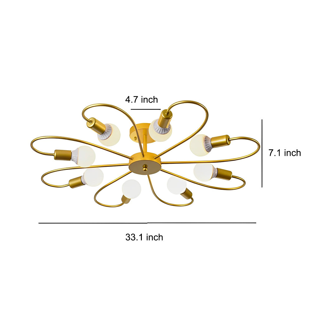 FLORENTINE IRON BLOOM CEILING LANTERN