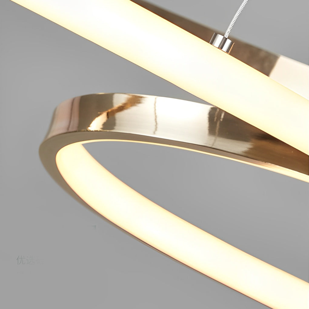 WINDSOR WAVED 8-LOOP DIMMABLE LED CHANDELIER