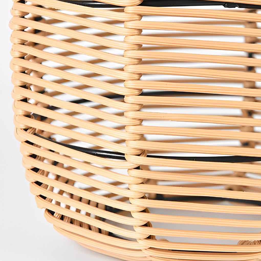 WHITLEY RATTAN-WOVEN SOLAR GARDEN ILLUMINATOR