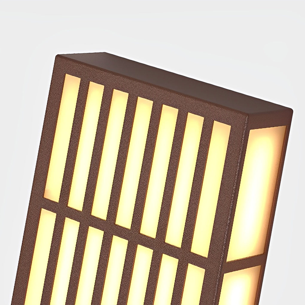 WINDSOR BROWN STRIPE OUTDOOR LED WALL LANTERN