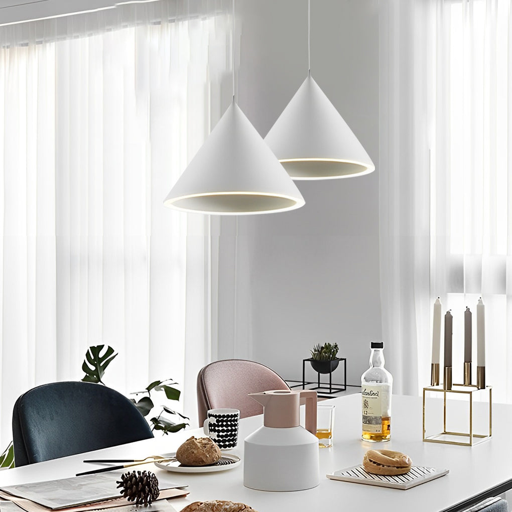FENWICK HUE CONICAL PENDANT LIGHT, MACARON COLOR NORDIC DESIGN FOR KITCHEN ISLAND