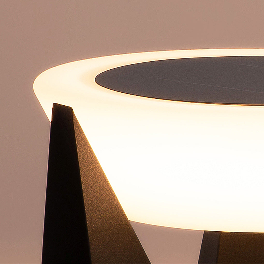 WINTERBOURNE SOLAR-POWERED GRAY PILLAR LIGHTING FOR OUTDOOR SPACES