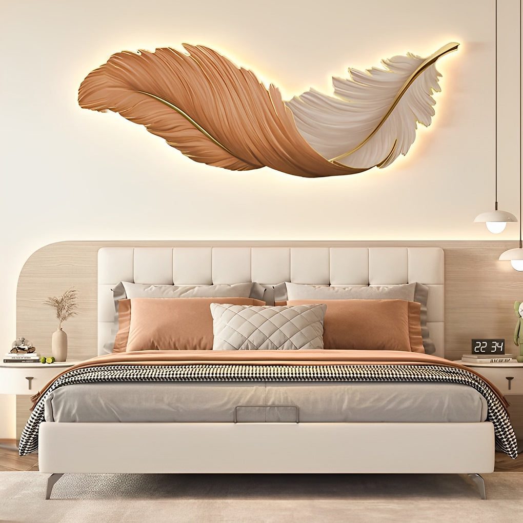 WHIMSY PLUME REMOTE CONTROLLED LED WALL SCONCE