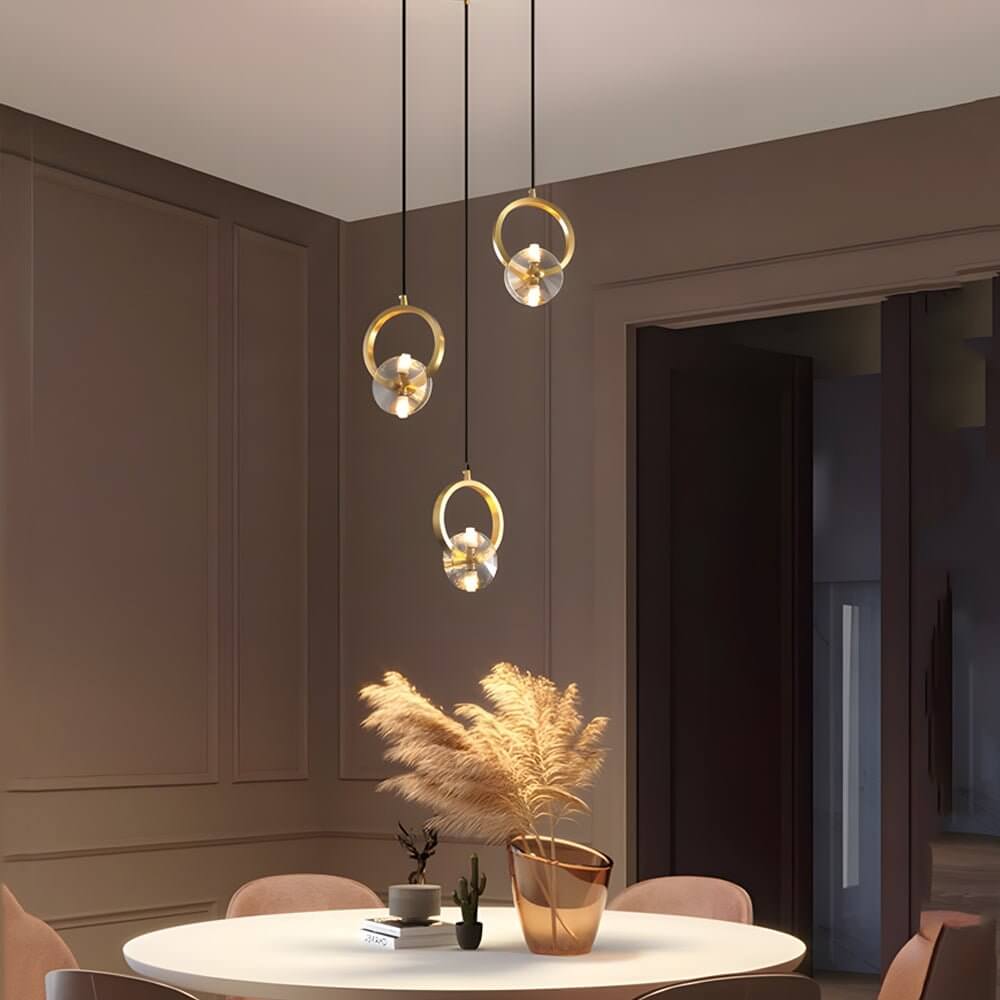 BEAUFORT COPPER CRYSTAL GLOBE PENDANT LIGHT
