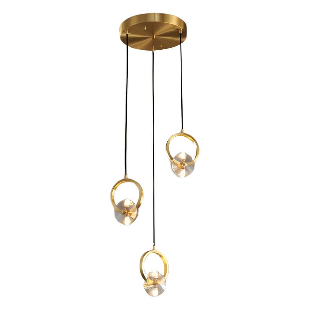 BEAUFORT COPPER CRYSTAL GLOBE PENDANT LIGHT