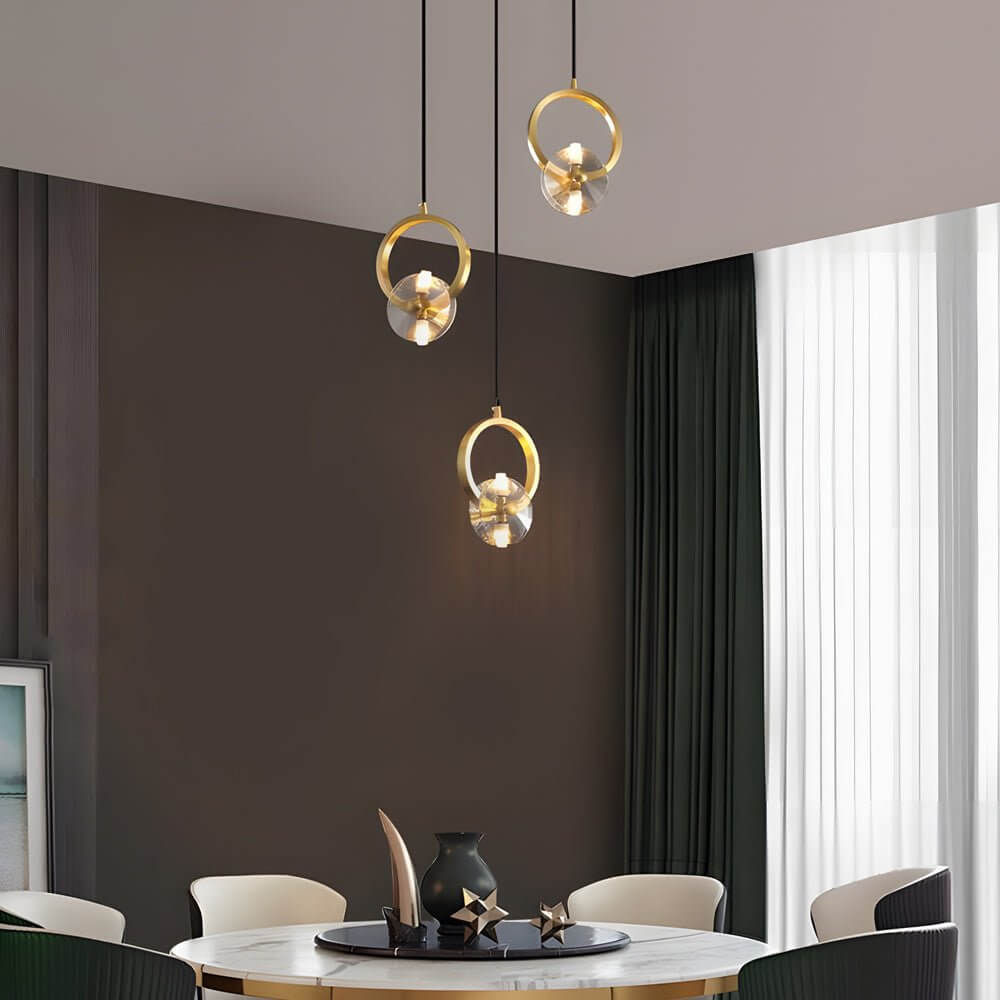 BEAUFORT COPPER CRYSTAL GLOBE PENDANT LIGHT