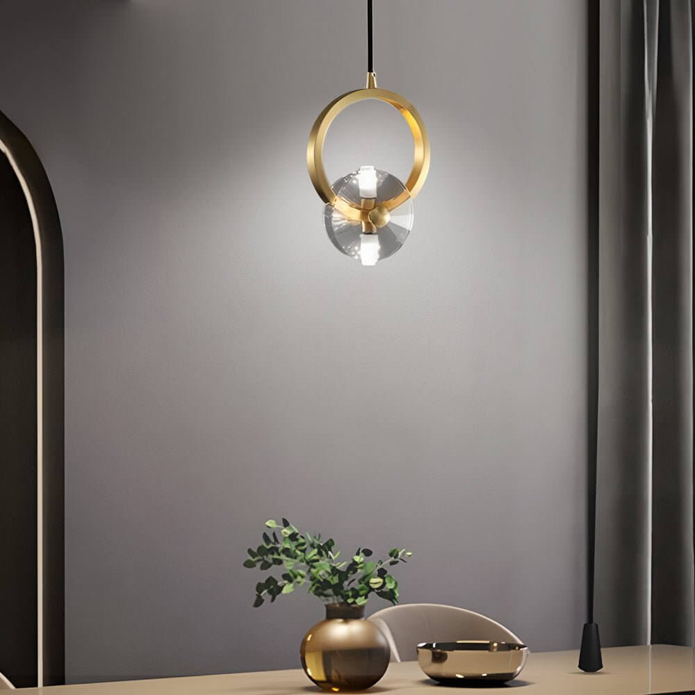 BEAUFORT COPPER CRYSTAL GLOBE PENDANT LIGHT