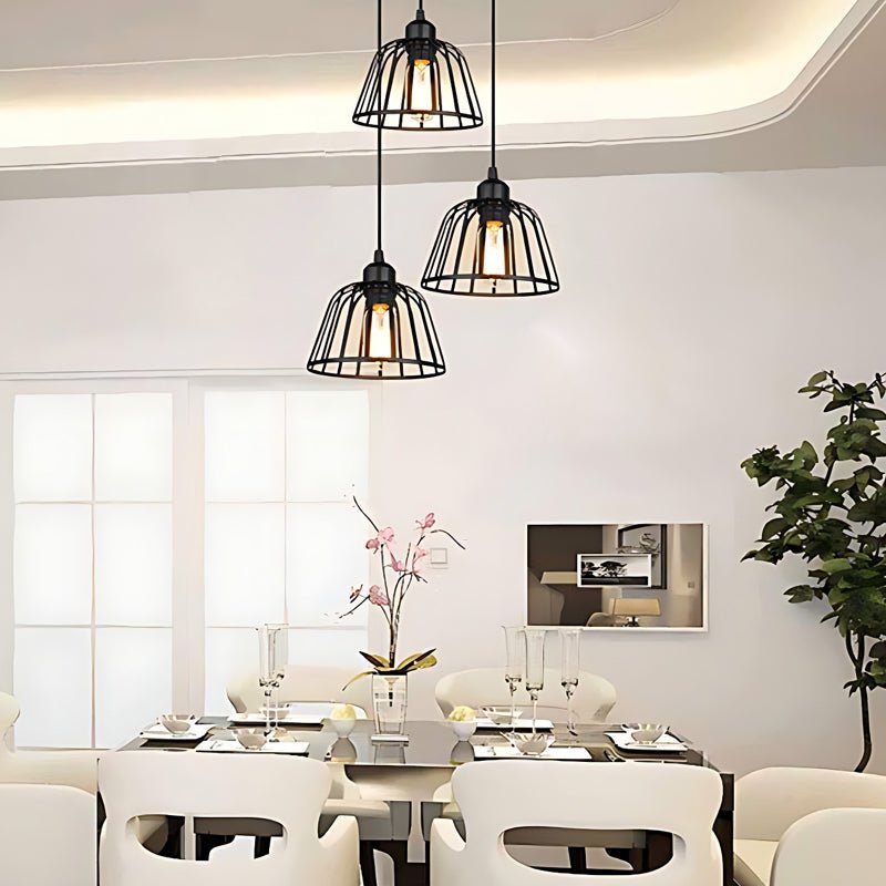 WINTERBOURNE MINIMALIST IRON CAGE LED CHANDELIER