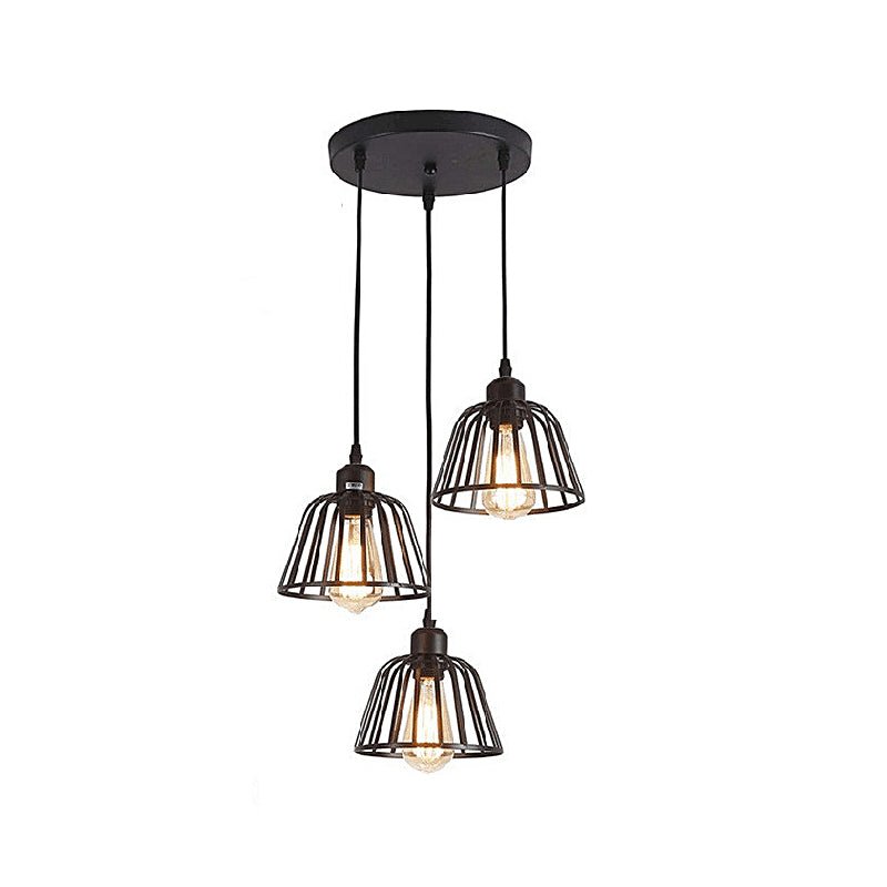 WINTERBOURNE MINIMALIST IRON CAGE LED CHANDELIER