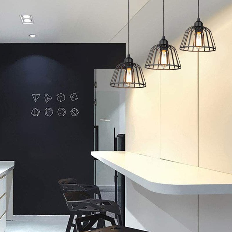 WINTERBOURNE MINIMALIST IRON CAGE LED CHANDELIER