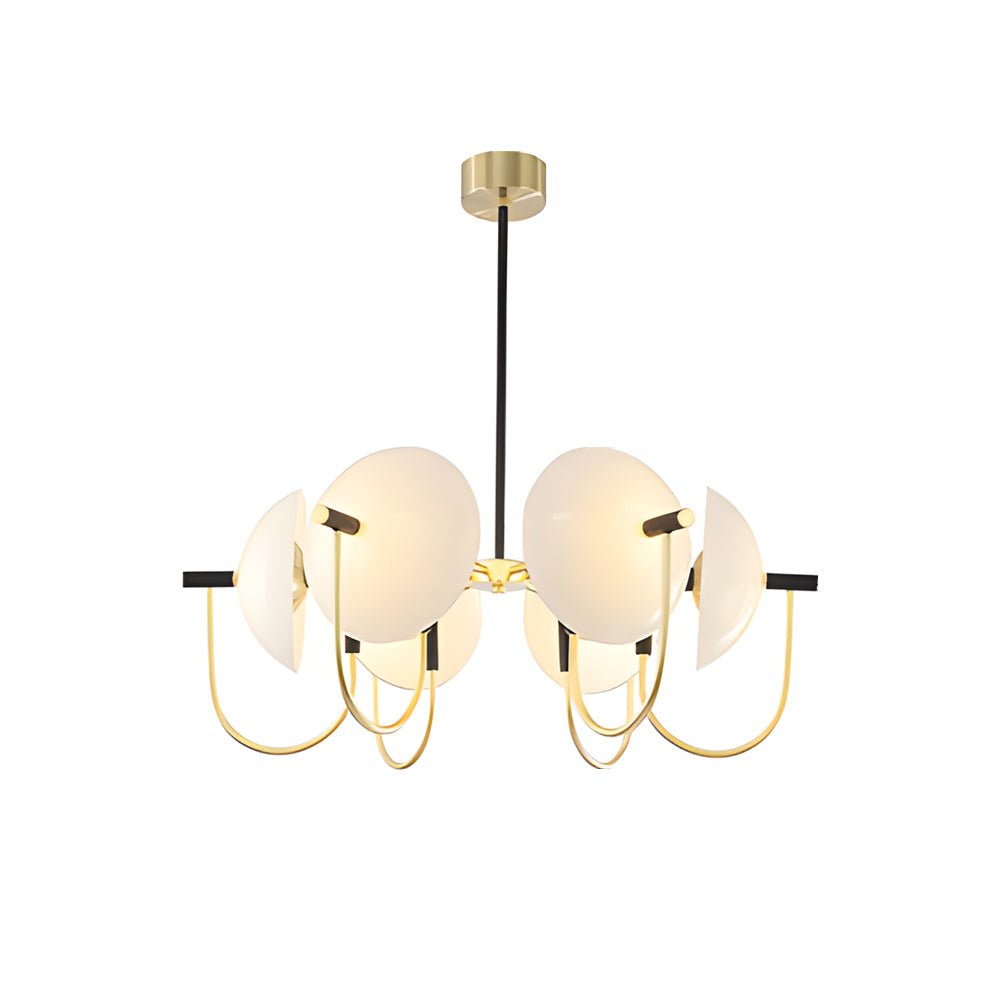 WINDSOR OPAL SEMICIRCLE PENDANT LIGHT"  
2. "CAVENDISH TRIO GLASS DOME CEILING LANTERN"  
3. "HARTFORD AURORA HANGING LIGHT WITH SIX GLOBES"  
4. "BURLINGTON QUARTZ DOME CHANDELIER"  
5. "MONTGOMERY GLASS ARCH PENDANT ILLUMINATOR"  
6. "RAVENSCROFT SEMI-R