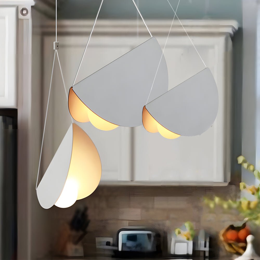 1. **WINSLOW WHITE LINEAR GLAIDER PENDANT** - A sleek and modern pendant light featuring a minimalist design with multiple adjustable lights, perfect for creating a sophisticated ambiance in any space.

2. **CAVENDISH MODERN THREE-BULB SUSPENSION LIGHT**