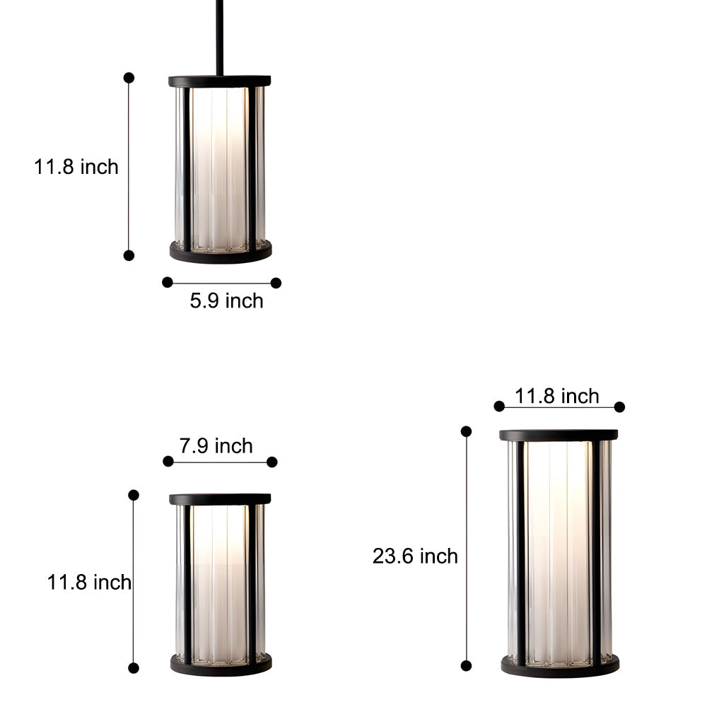 WINTERBOURNE SOLAR CYLINDER GARDEN LANTERN