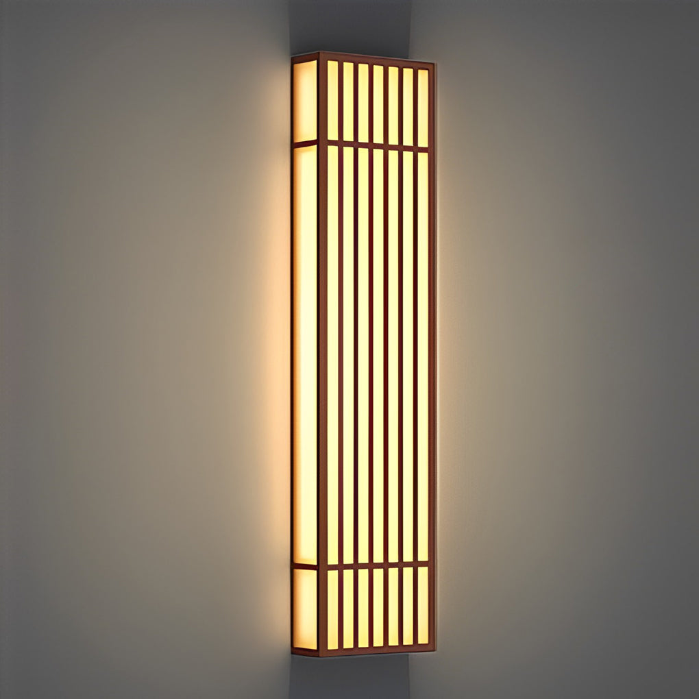 WINDSOR BROWN STRIPE OUTDOOR LED WALL LANTERN