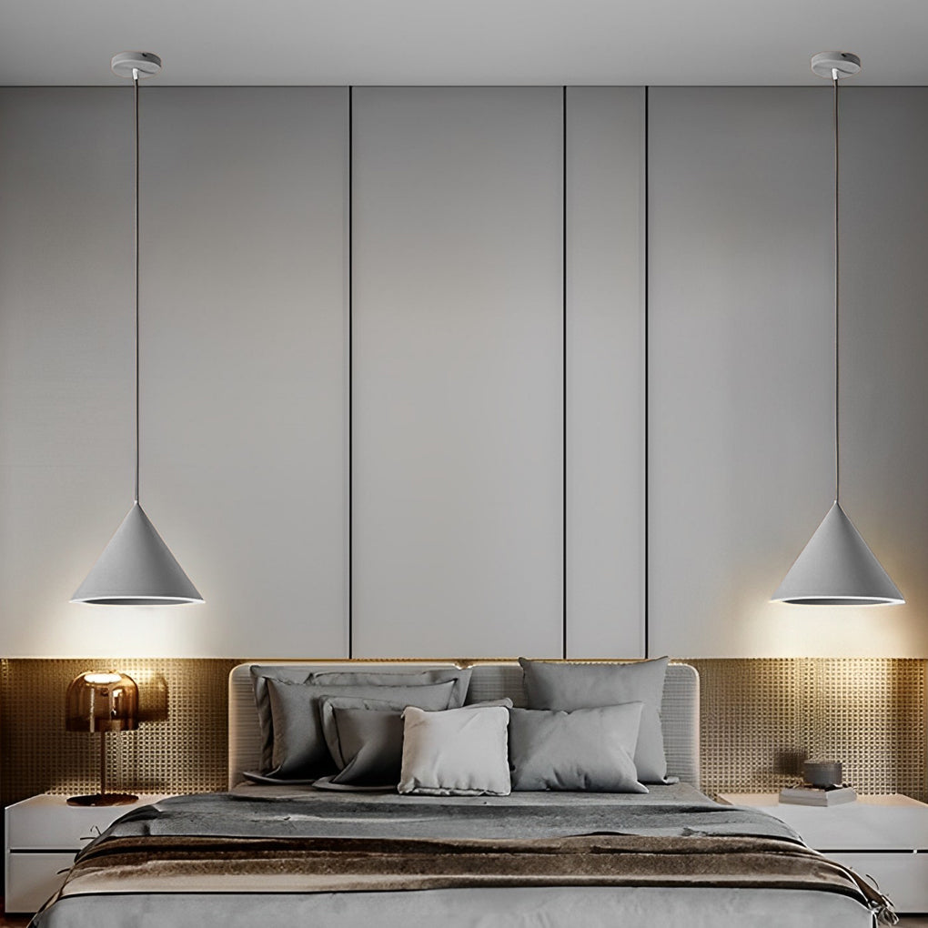 FENWICK HUE CONICAL PENDANT LIGHT, MACARON COLOR NORDIC DESIGN FOR KITCHEN ISLAND