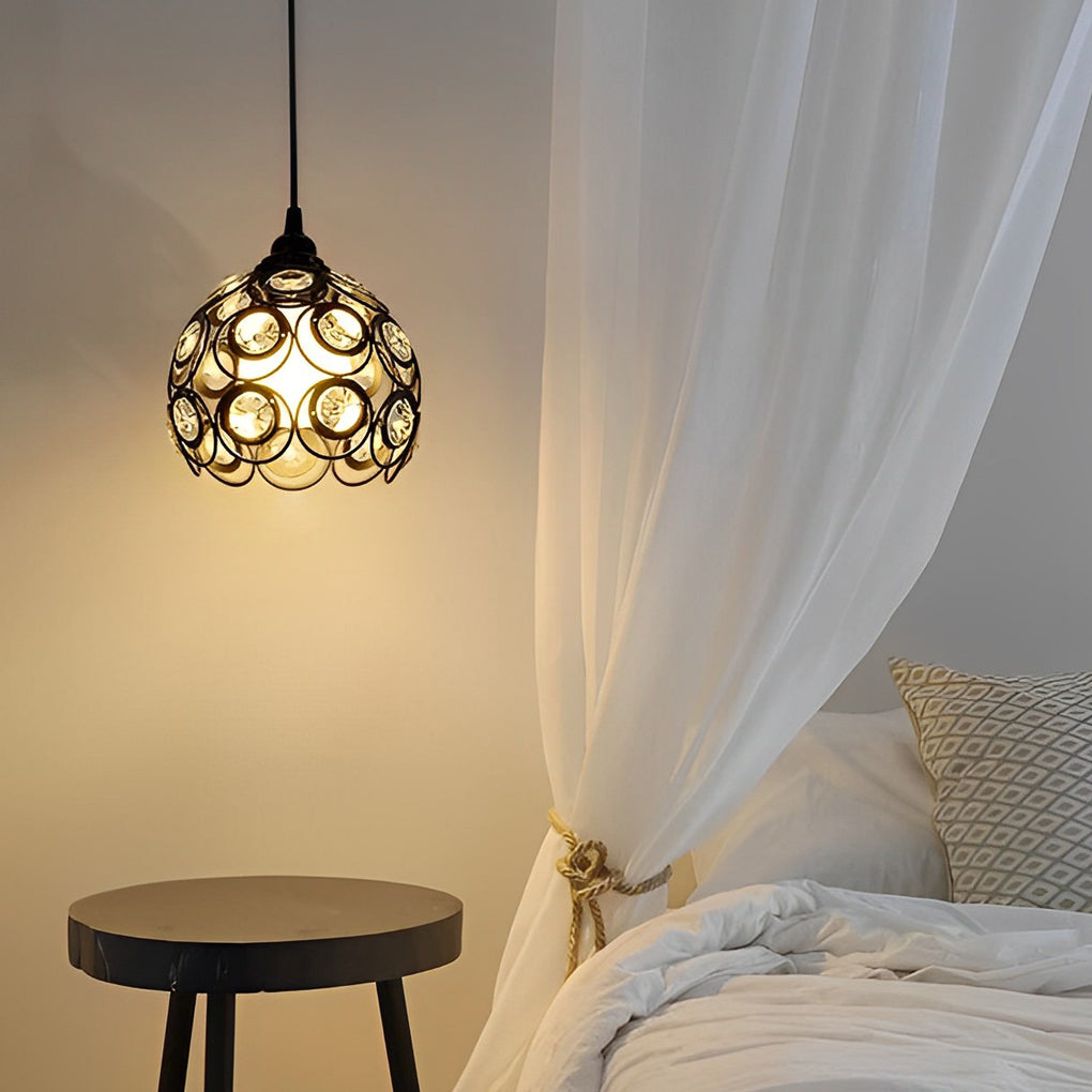 FENWICK INDUSTRIAL METAL CAGE CHANDELIER WITH SWITCH CONTROL
