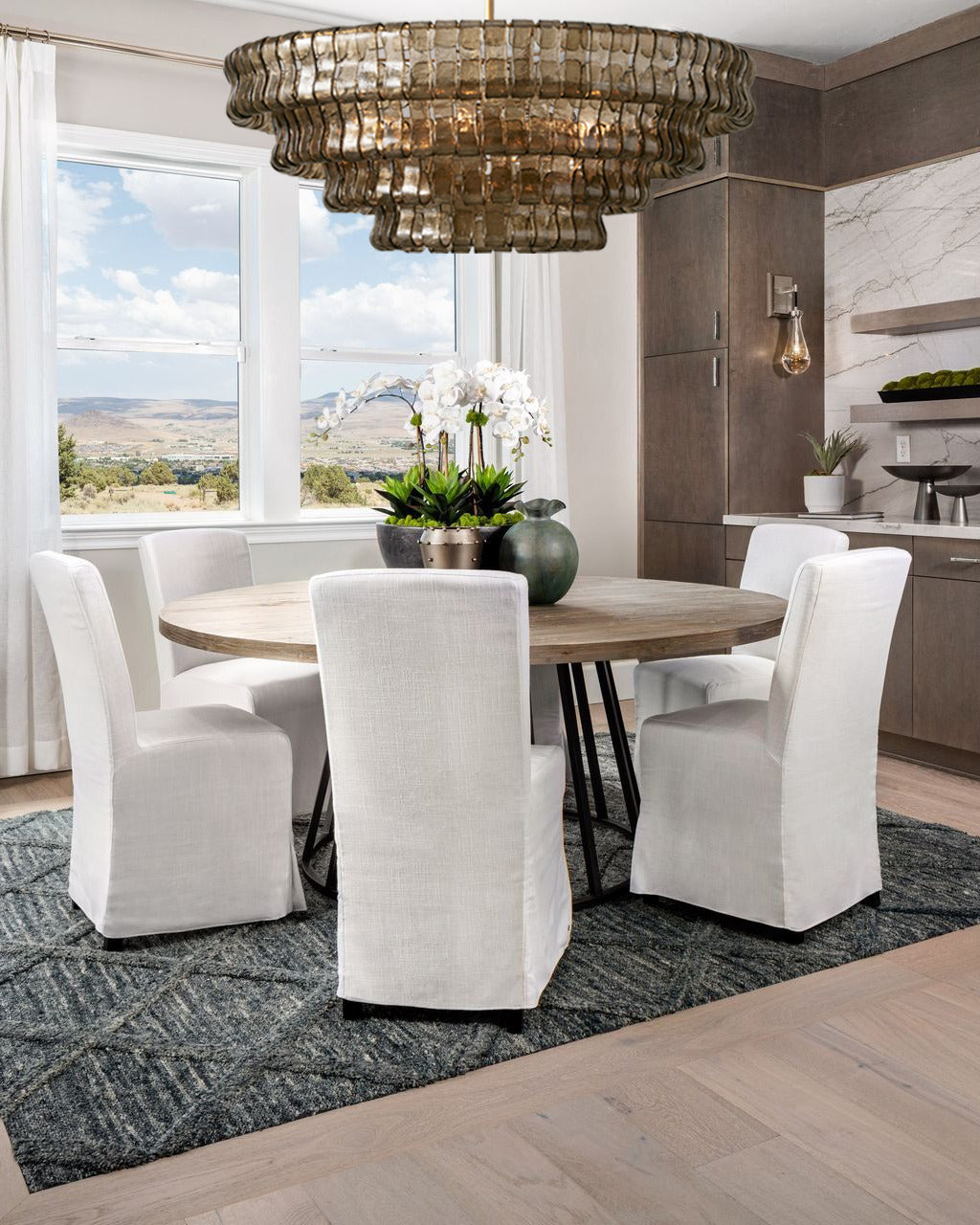 VERONA SMOKE-LACED CIRCULAR LIGHTING FIXTURE