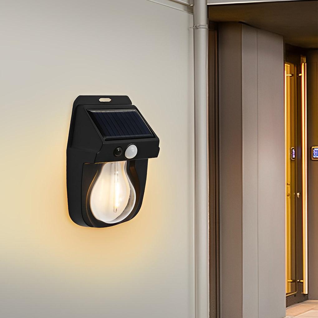 WINDSOR GLOW SOLAR WALL LANTERN WITH MOTION DETECTION