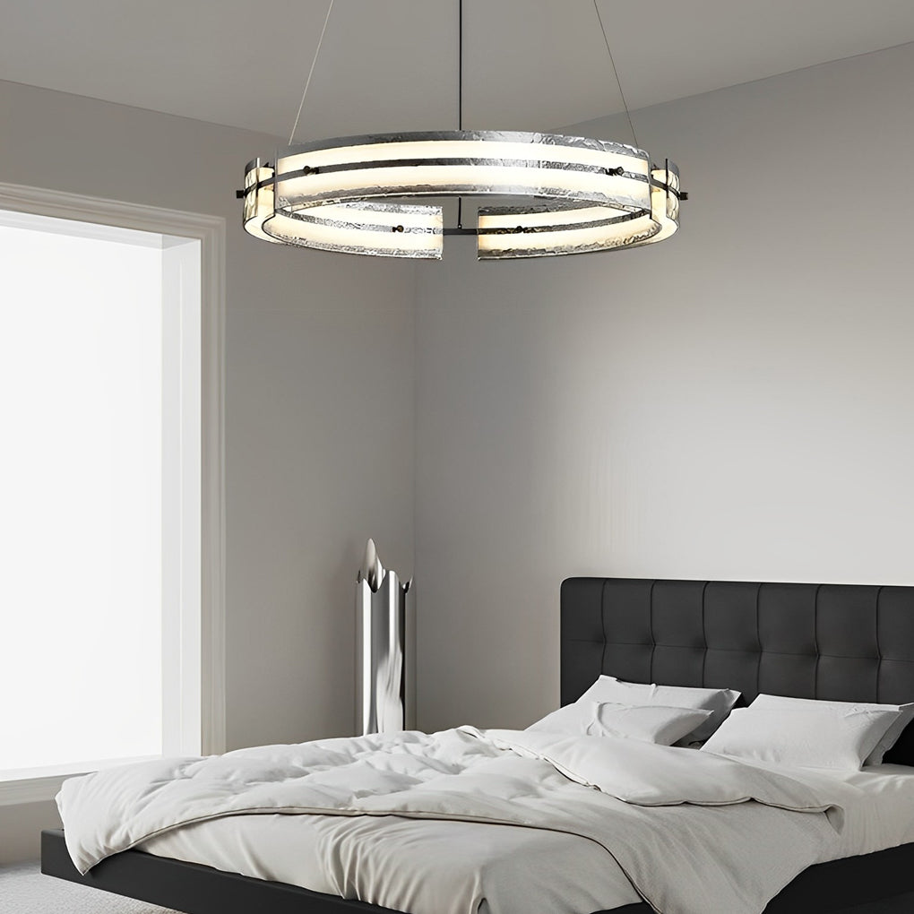 WINTHROP COPPER RING LED CHANDELIER WITH DIMMING FEATURE
