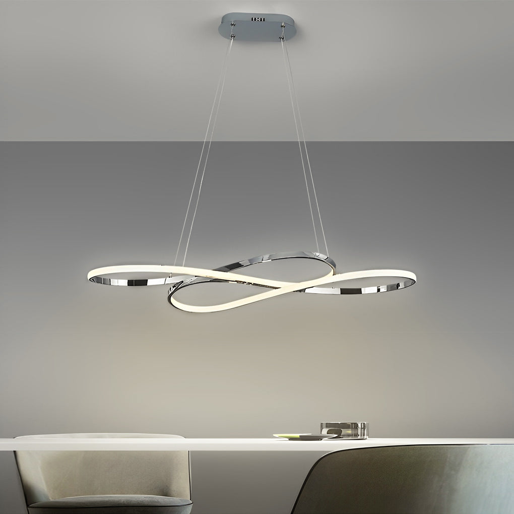 WINDSOR WAVED 8-LOOP DIMMABLE LED CHANDELIER