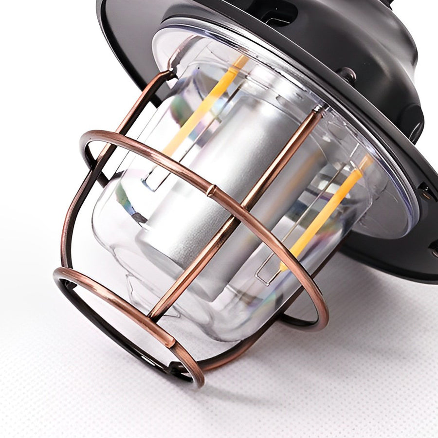 RAVENSCROFT CIRCULAR LED OUTDOOR LANTERN WITH USB RECHARGE