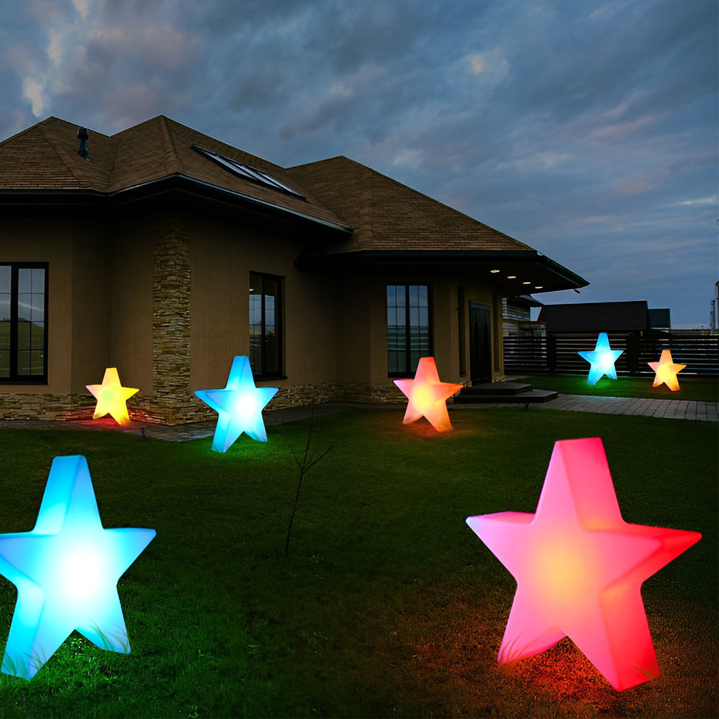 CHARLESTON TWINKLING STAR LED ORNAMENT LIGHTS WITH USB RECHARGE