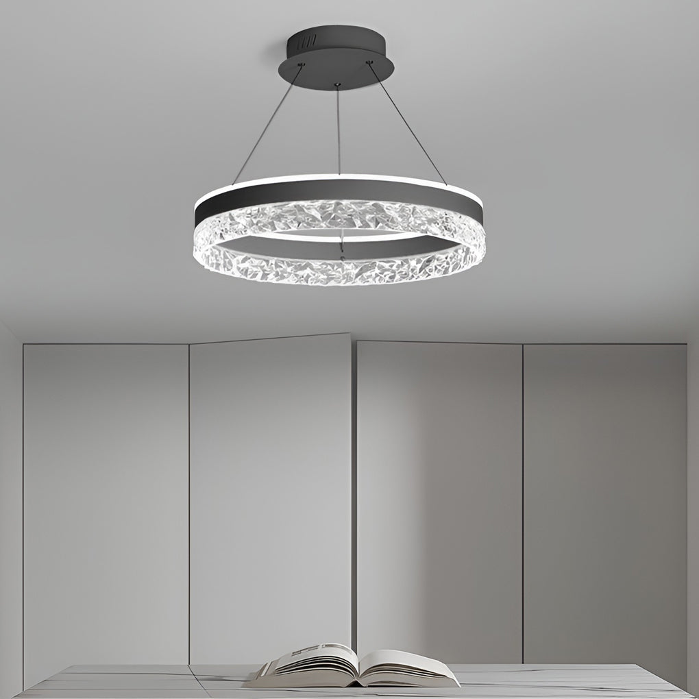 FENWICK CIRCULAR DIMMER CHANDELIER WITH THREE LIGHTING MODES