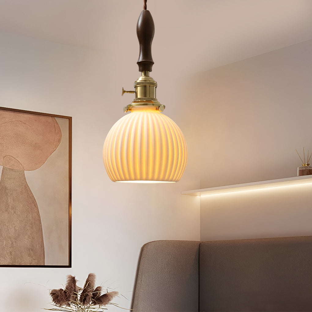 WINTHROP COPPER-ACCENTED CERAMIC PENDANT LIGHTING