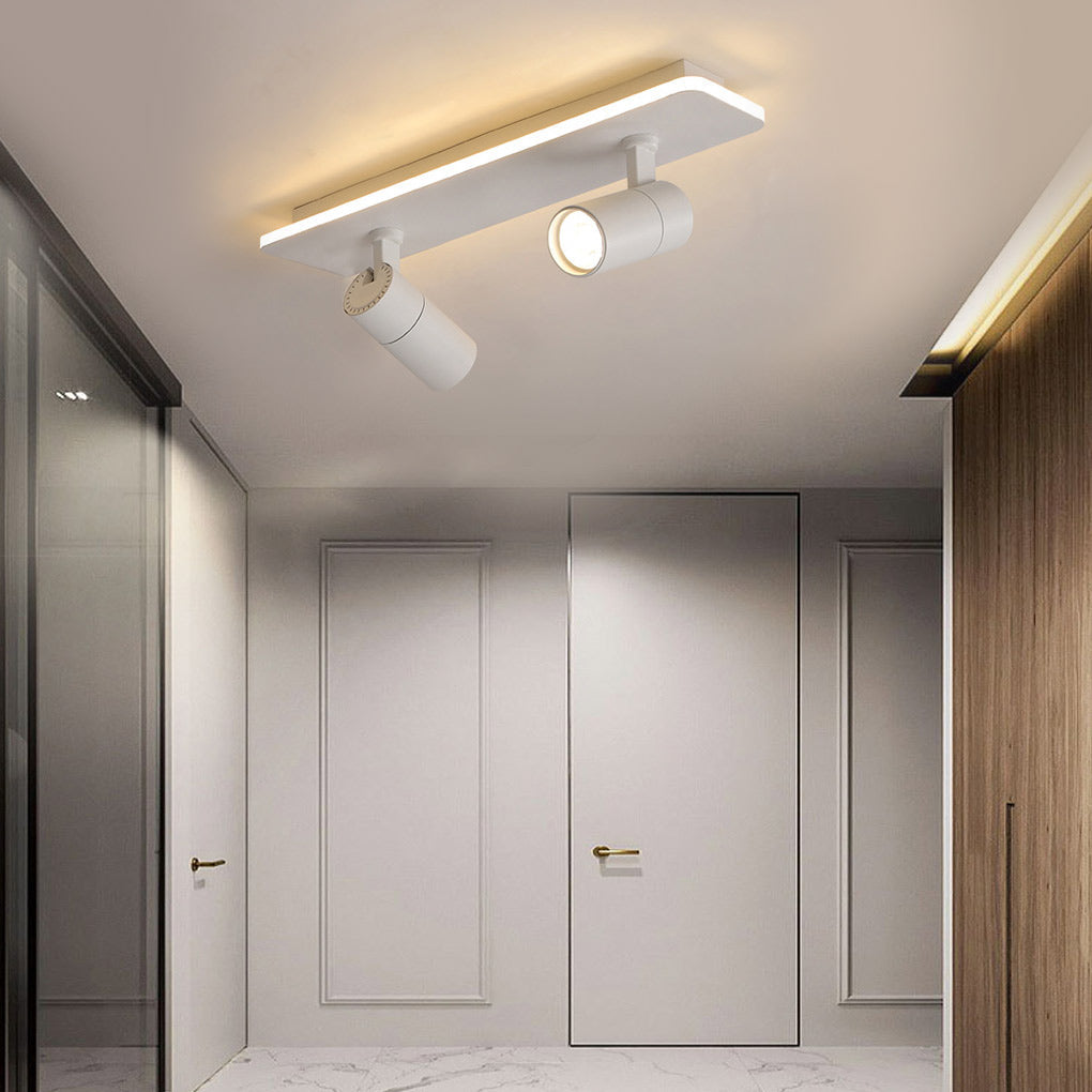 WINTHORPE RECTANGULAR LED FLUSH MOUNT SPOTLIGHT WITH ADJUSTABLE BEAMS