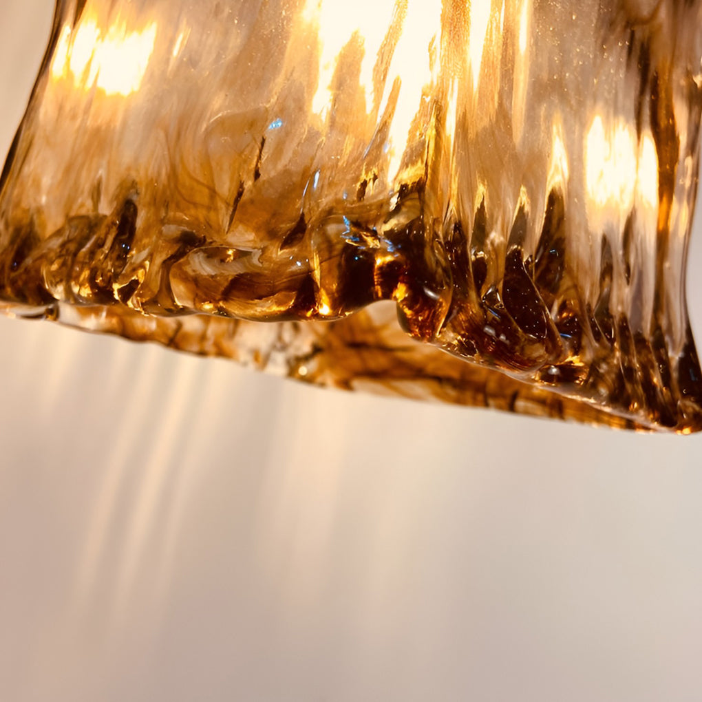 RAVENSCROFT POLISHED METAL GLASS PENDANT LIGHT