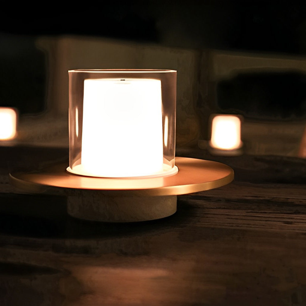 CHISWICK CORDLESS CYLINDRICAL LAMP WITH TRAY BASE