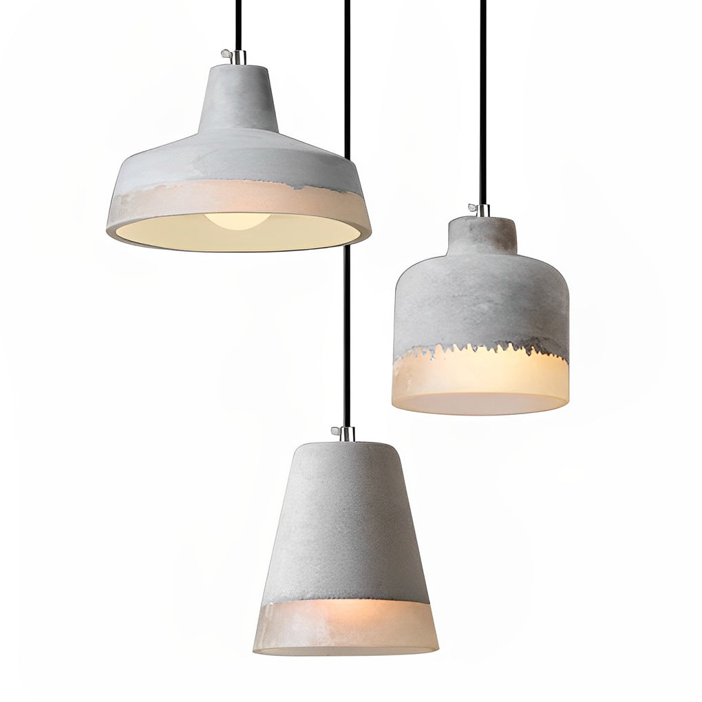 WINTHROP CIRCULAR RESIN CEMENT PENDANT LUMINAIRE