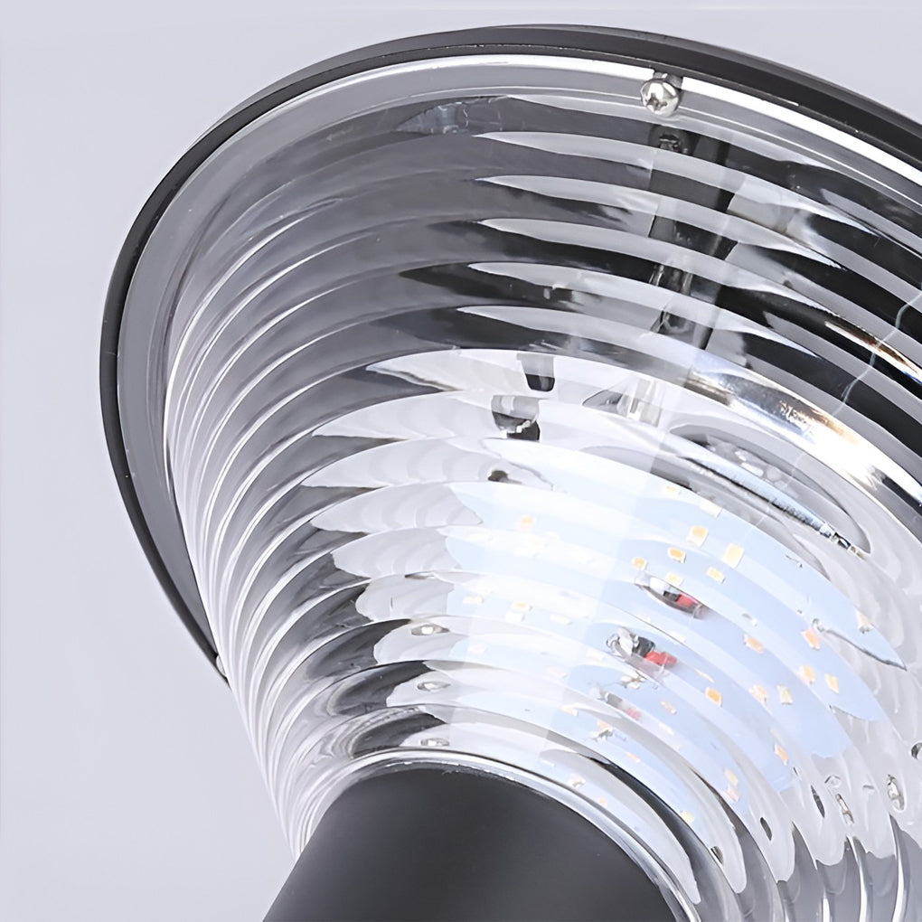 RAVENSCROFT MODERN SOLAR TAPERED PATHLIGHT WITH BLACK CYLINDRICAL DESIGN