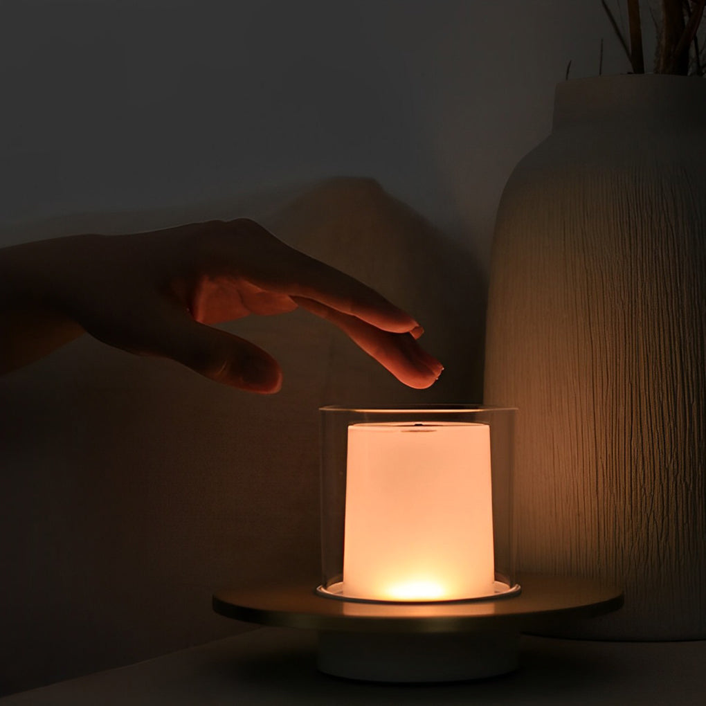 CHISWICK CORDLESS CYLINDRICAL LAMP WITH TRAY BASE