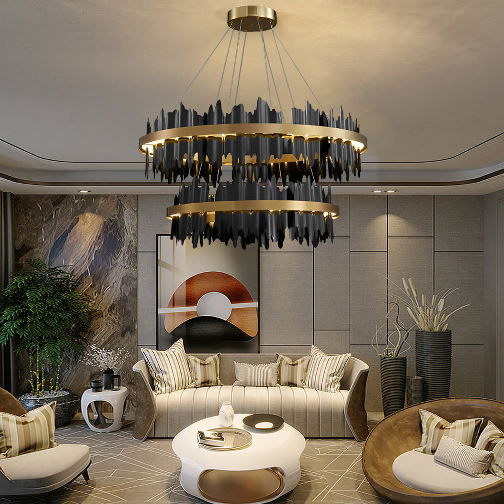 RAVENHURST METAL CIRCLE DIMMING CHANDELIER