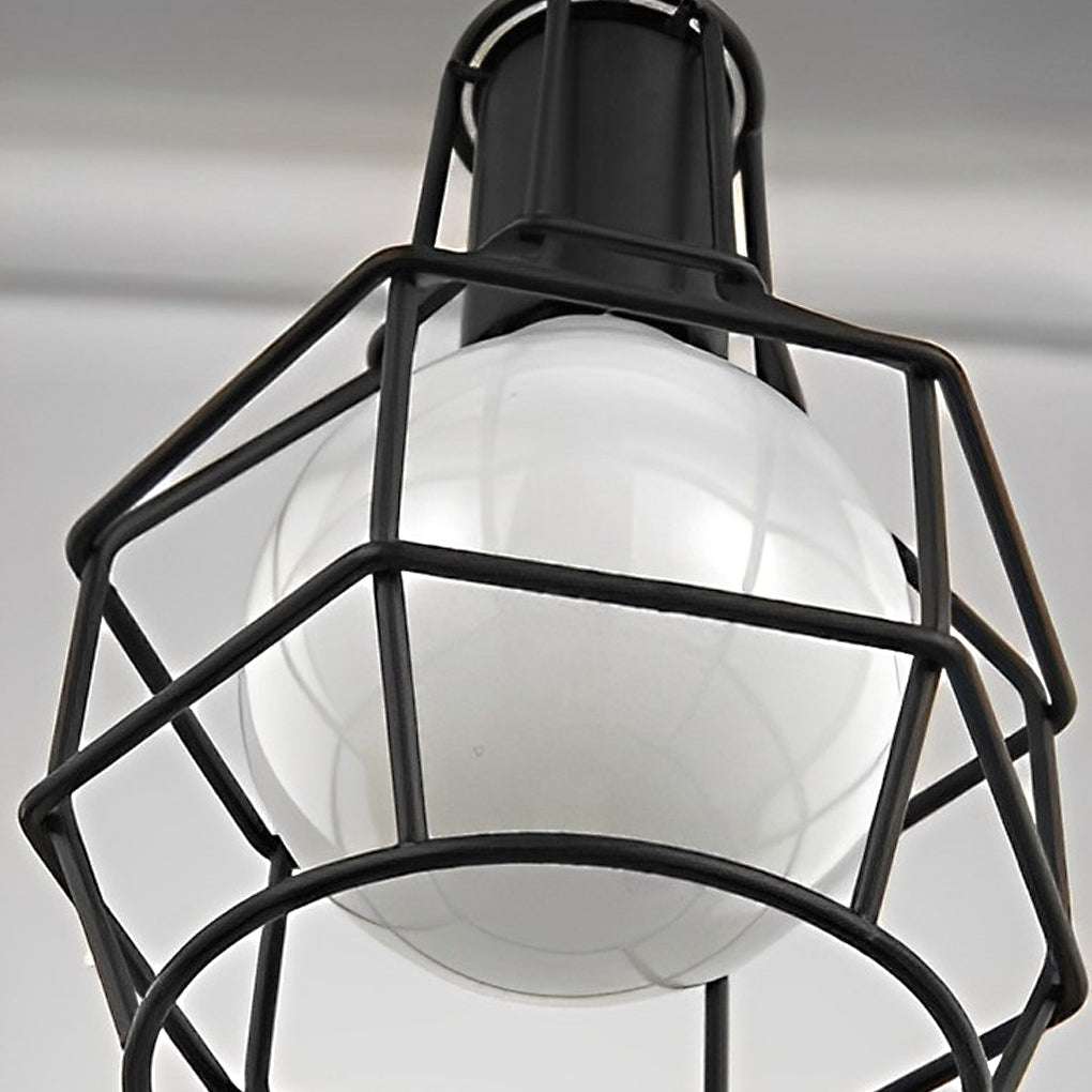FENWICK INDUSTRIAL METAL CAGE CHANDELIER WITH SWITCH CONTROL