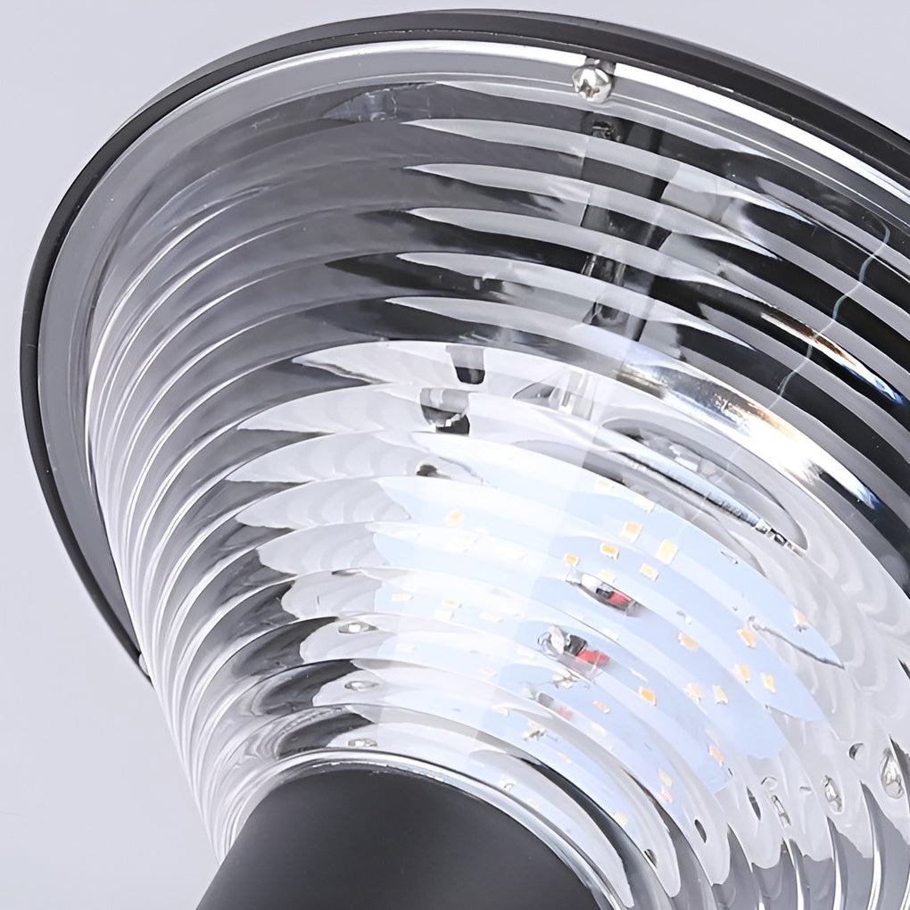 RAVENWOOD SOLAR-POWERED CIRCULAR FENCE LANTERNS WITH SMART LIGHTING