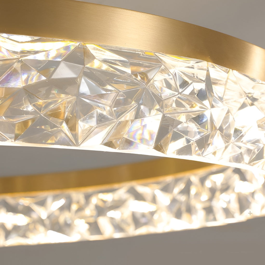 WINDSOR GLOW MODERN CIRCULAR LED CEILING FIXTURE IN GOLD