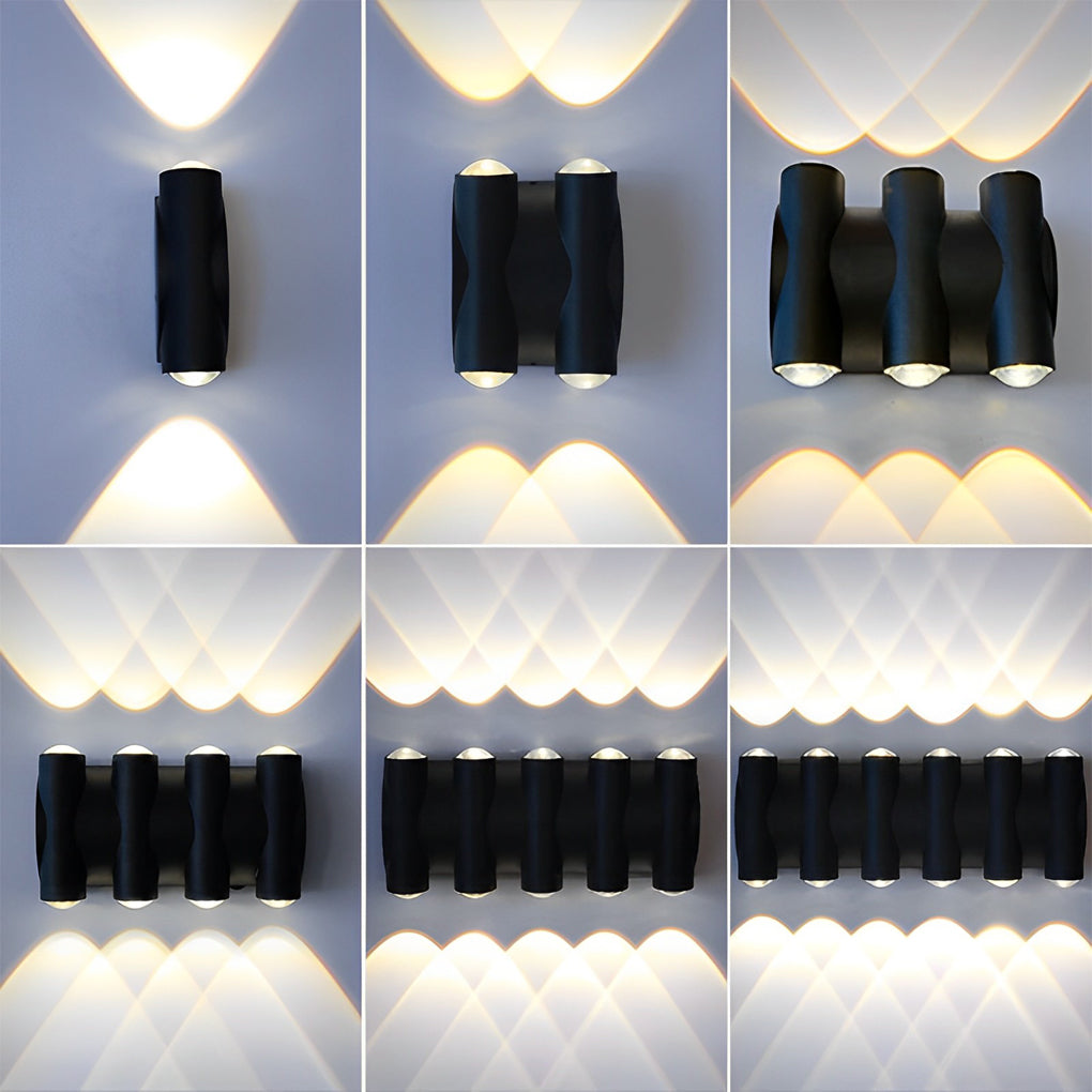 WINDSOR BLACK LED WALL WASHER WITH DUAL LIGHTING