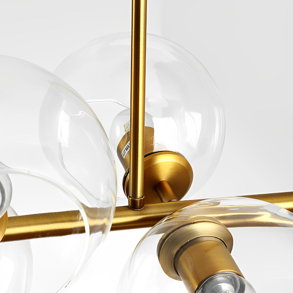 WINTHROP EIGHT-BULB GLASS SHADE CHANDELIER FOR DINING SPACES