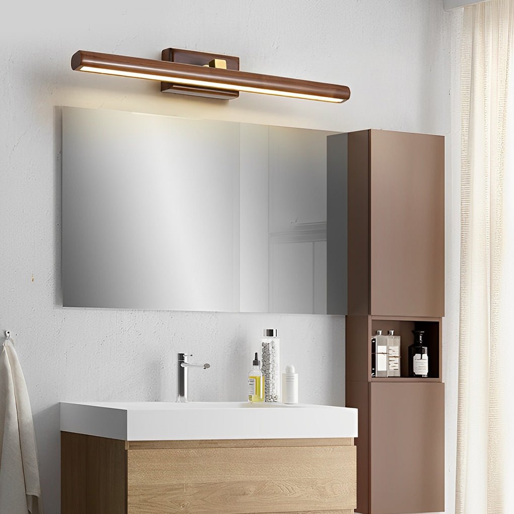 WILLOUGHBY WOODEN RAY LED VANITY LIGHT - 15-Inch"
2. "HASTINGS ROTATING WOODEN LED BATHROOM ILLUMINATOR - 23-Inch"
3. "CHESTERFIELD ADJUSTABLE WOODEN LED VANITY LAMP - 35-Inch