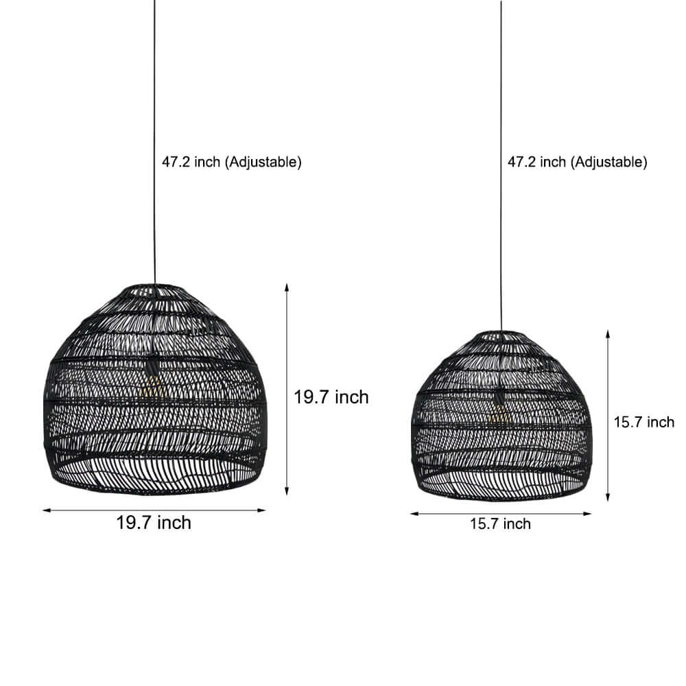 RIVERTON NATURAL WOVEN DOME LIGHTING FIXTURE