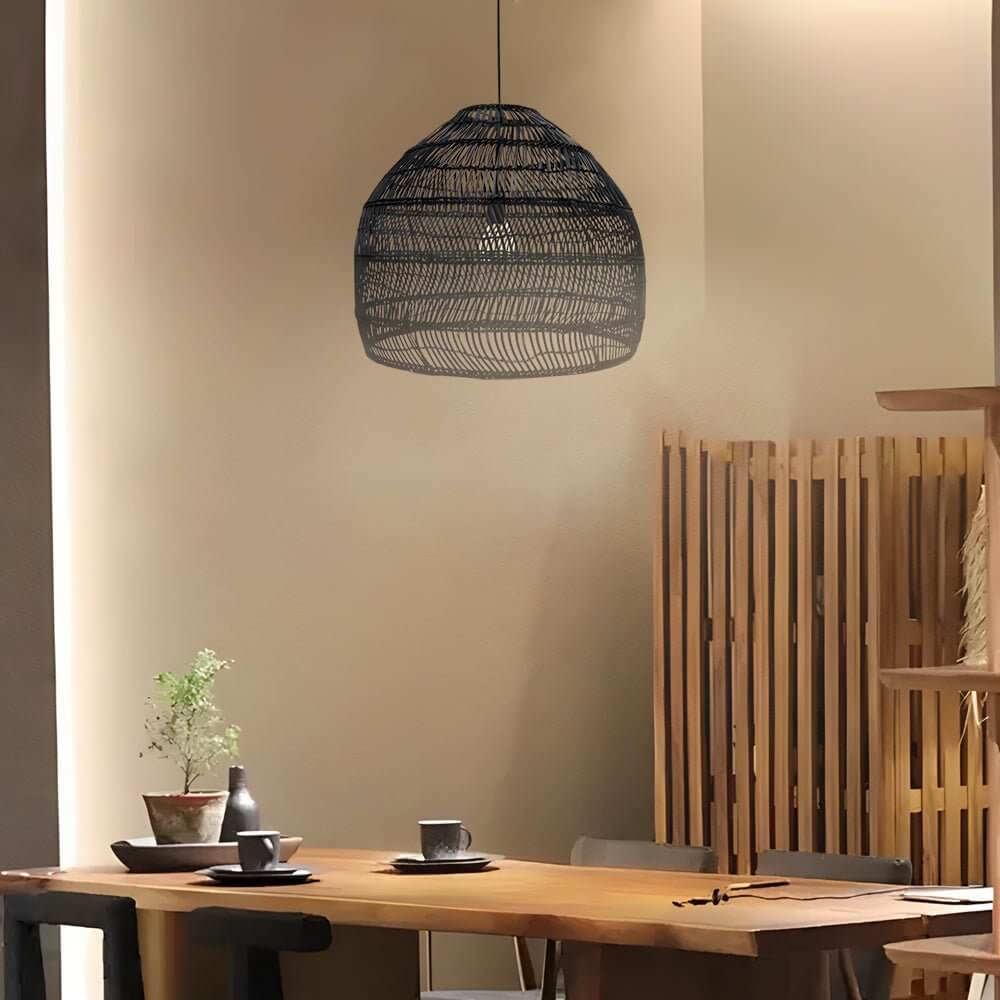 RIVERTON NATURAL WOVEN DOME LIGHTING FIXTURE