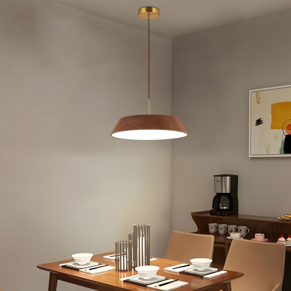 FENWICK WOODEN ORB LED HANGING LIGHT