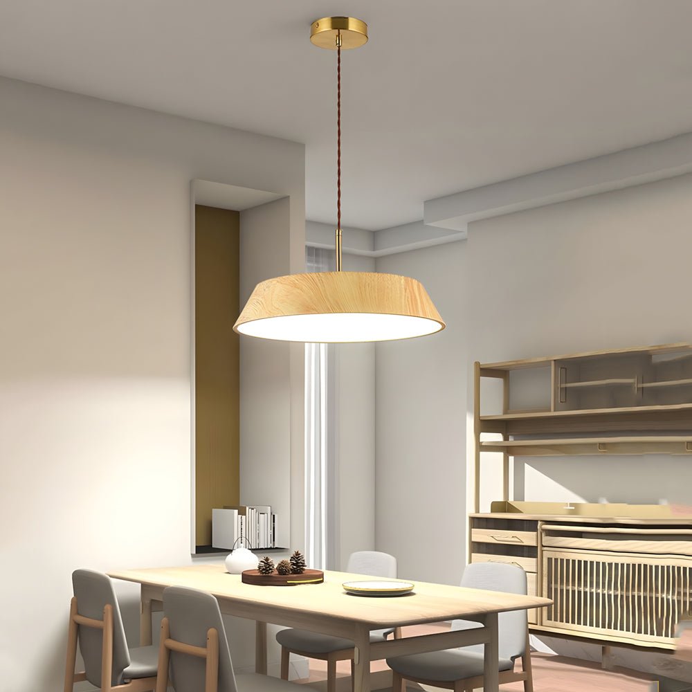 FENWICK WOODEN ORB LED HANGING LIGHT