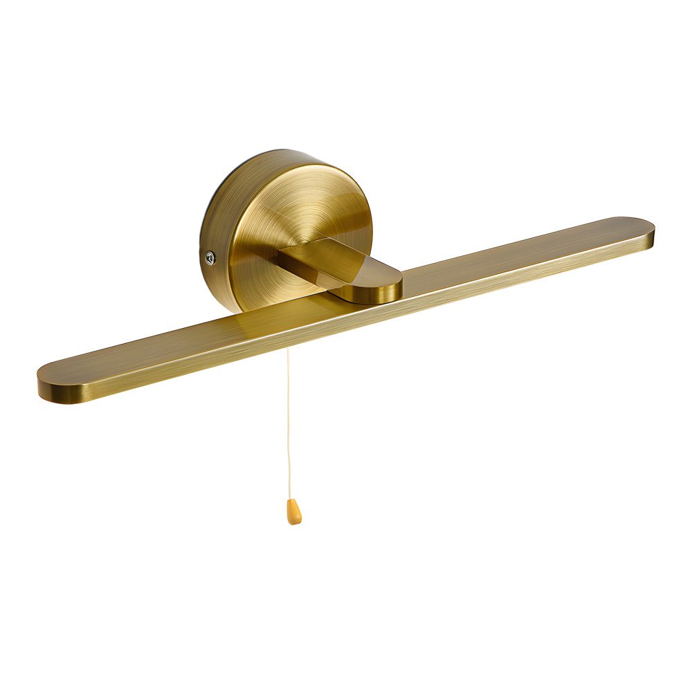 RAVENHURST 15.74'' PULL ROPE LED LINEAR VANITY LIGHT IN BLACK AND BRONZE